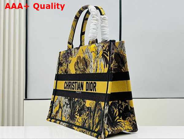 Dior Medium Dior Book Tote Yellow Multicolor Toile de Jouy Voyage Embroidery Replica