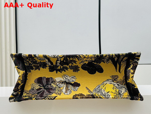 Dior Medium Dior Book Tote Yellow Multicolor Toile de Jouy Voyage Embroidery Replica