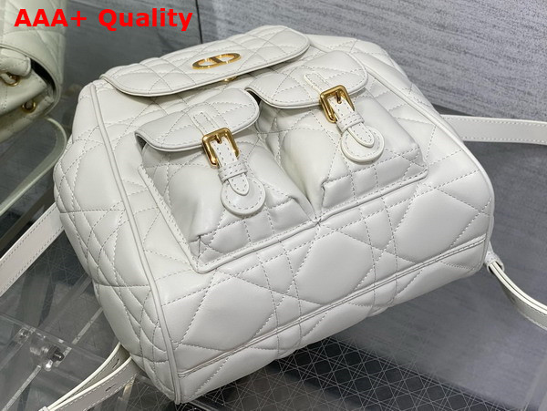 Dior Medium Dior Caro Backpack in Latte Macrocannage Lambskin Replica