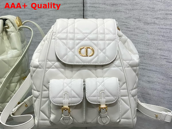 Dior Medium Dior Caro Backpack in Latte Macrocannage Lambskin Replica