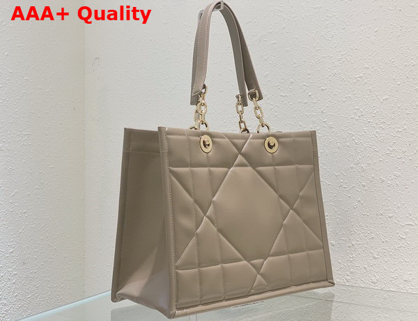 Dior Medium Dior Essential Tote Bag Hazelnut Archicannage Calfskin Replica