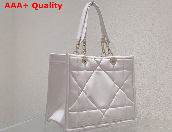 Dior Medium Dior Essential Tote Bag Latte Archicannage Calfskin Replica