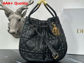 Dior Medium Dior Nolita Bag Black Macrocannage Lambskin Replica