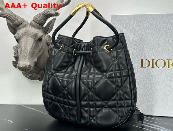 Dior Medium Dior Nolita Bag Black Macrocannage Lambskin Replica