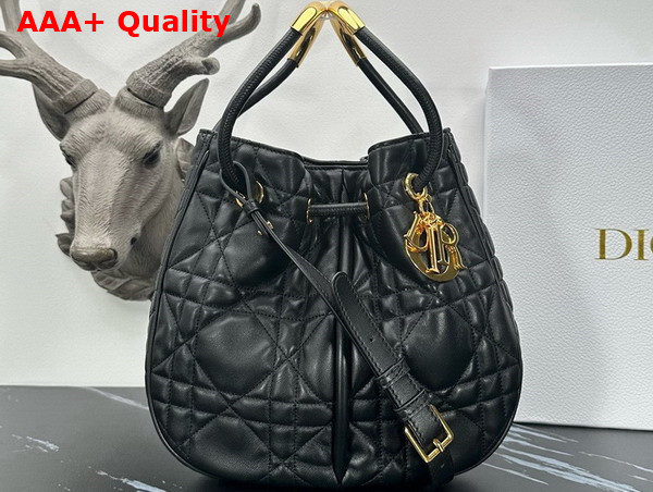 Dior Medium Dior Nolita Bag Black Macrocannage Lambskin Replica