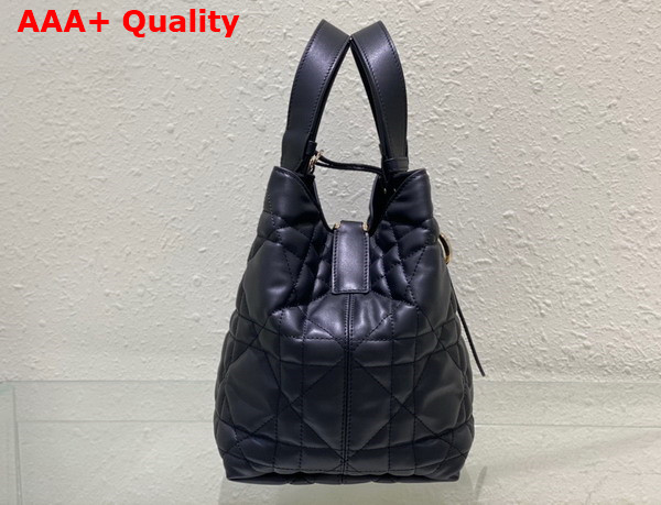 Dior Medium Dior Toujours Bag Black Macrocannage Calfskin Replica