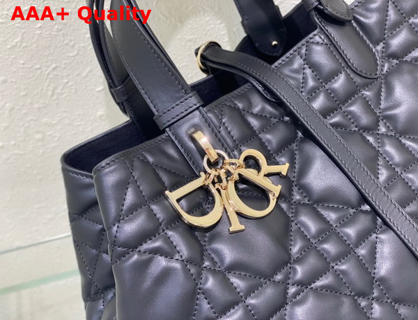 Dior Medium Dior Toujours Bag Black Macrocannage Calfskin Replica