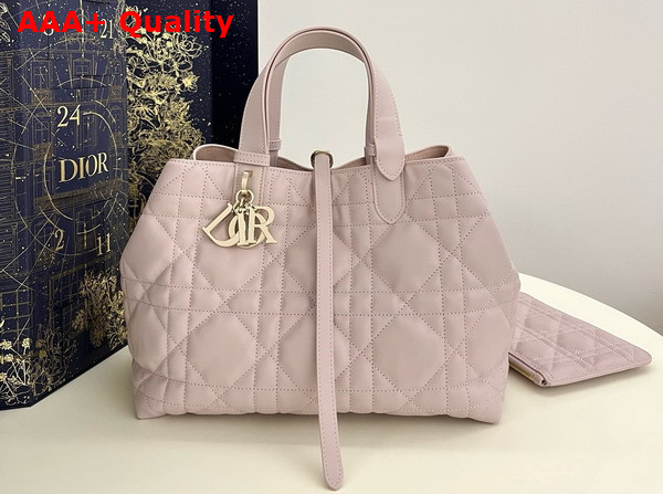 Dior Medium Dior Toujours Bag Pale Pink Macrocannage Calfskin Replica