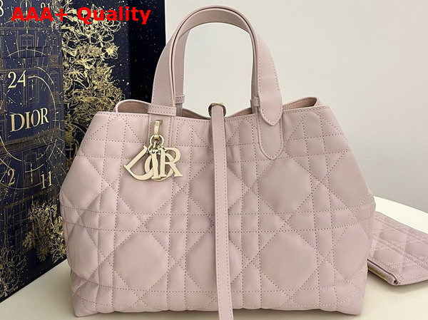 Dior Medium Dior Toujours Bag Pale Pink Macrocannage Calfskin Replica