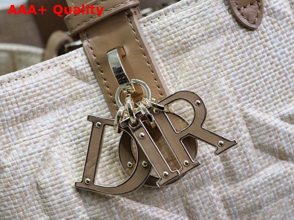 Dior Medium Dior Toujours Bag in Beige Graphic Cannage Raffia Replica