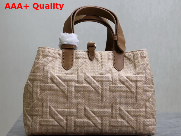 Dior Medium Dior Toujours Bag in Beige Graphic Cannage Raffia Replica