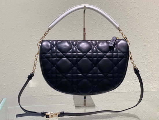 Dior Medium Dior Vibe Hobo Bag Black Cannage Lambskin Replica