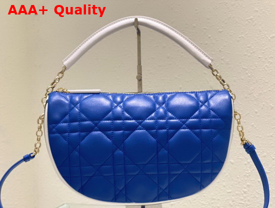 Dior Medium Dior Vibe Hobo Bag Blue Cannage Lambskin Replica