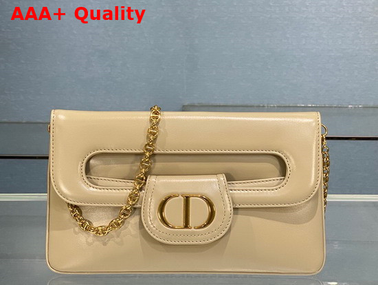 Dior Medium Diordouble Bag Beige Smooth Calfskin Replica