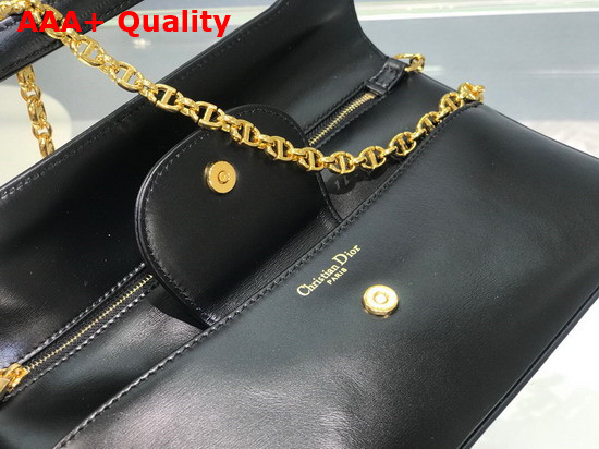 Dior Medium Diordouble Bag Black Smooth Calfskin Replica