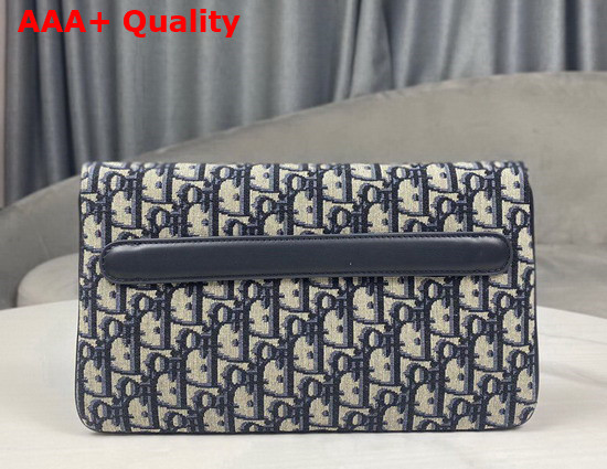 Dior Medium Diordouble Bag Blue Dior Oblique Jacquard Replica