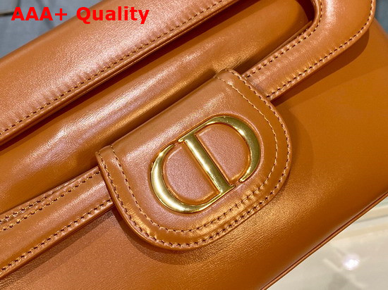 Dior Medium Diordouble Bag Cognac Colored Smooth Calfskin Replica