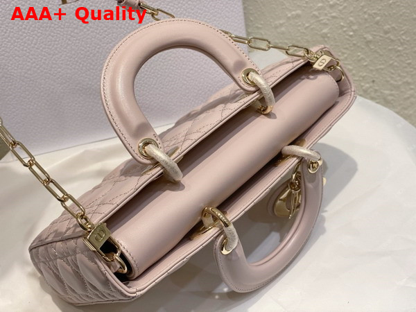 Dior Medium Lady D Joy Bag Powder Pink Cannage Lambskin Replica