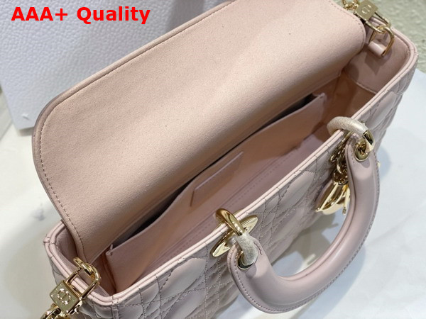 Dior Medium Lady D Joy Bag Powder Pink Cannage Lambskin Replica