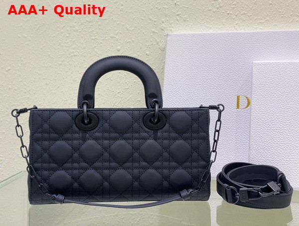 Dior Medium Lady D Joy Bag Ultramatte Black Cannage Calfskin Replica