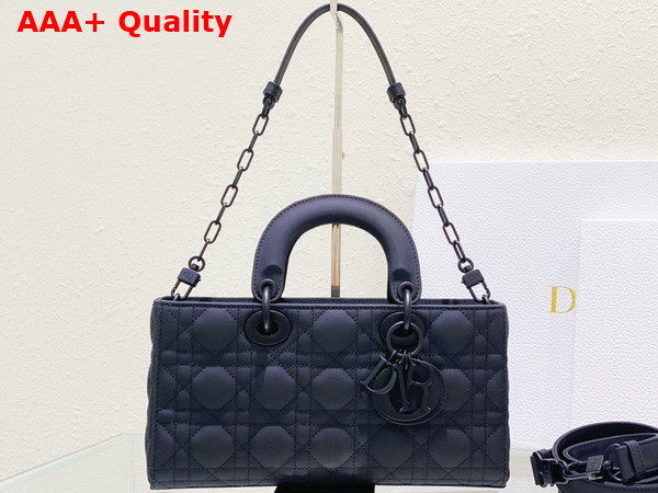 Dior Medium Lady D Joy Bag Ultramatte Black Cannage Calfskin Replica