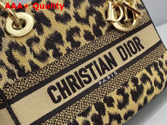 Dior Medium Lady D Lite Bag Beige Multicolor Mizza Embroidery Replica