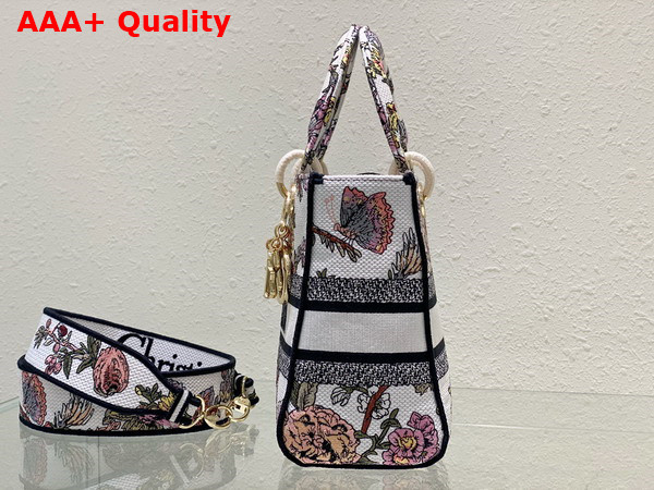 Dior Medium Lady D Lite Bag Multicolor Dior Jardin Botanique Embroidery Replica