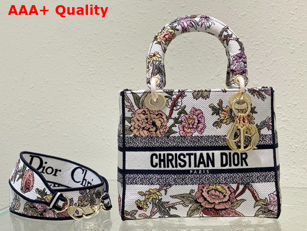 Dior Medium Lady D Lite Bag Multicolor Dior Jardin Botanique Embroidery Replica