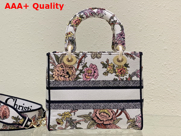 Dior Medium Lady D Lite Bag Multicolor Dior Jardin Botanique Embroidery Replica