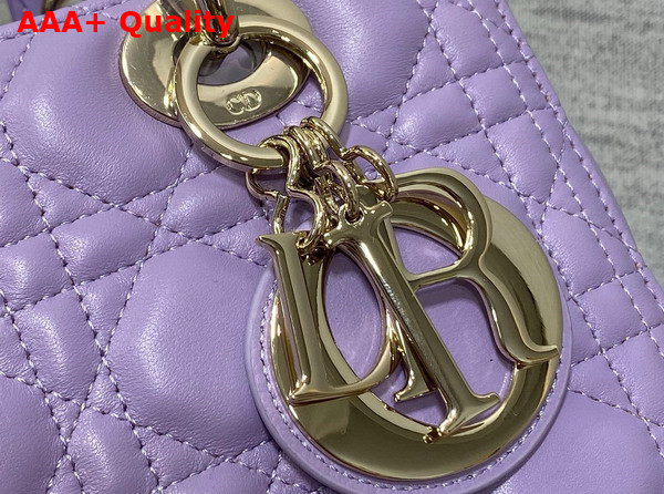 Dior Medium Lady Dior Bag Lilac Cannage Lambskin Replica