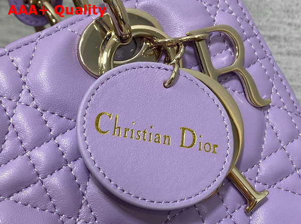 Dior Medium Lady Dior Bag Lilac Cannage Lambskin Replica