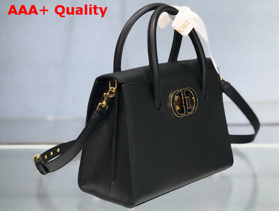 Dior Medium St Honore Tote Black Grained Calfskin Replica