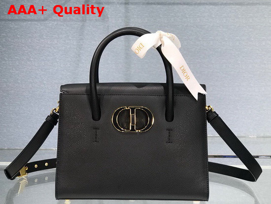 Dior Medium St Honore Tote Black Grained Calfskin Replica