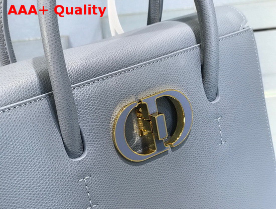 Dior Medium St Honore Tote Cloud Blue Grained Calfskin Replica