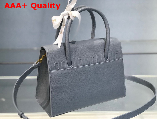 Dior Medium St Honore Tote Cloud Blue Grained Calfskin Replica