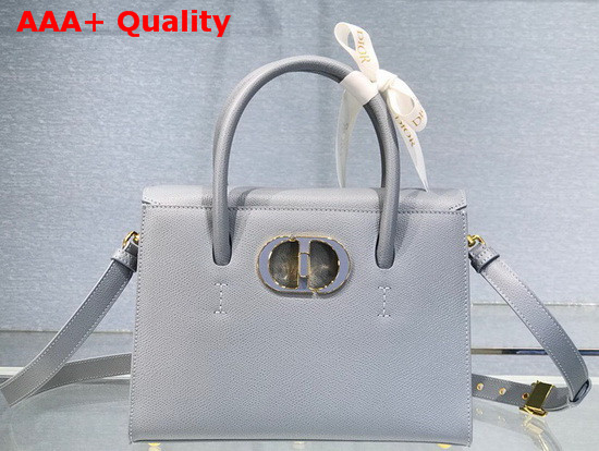 Dior Medium St Honore Tote Cloud Blue Grained Calfskin Replica