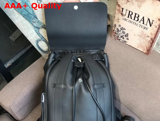 Dior Men Backpack Black Grained Calfskin Replica