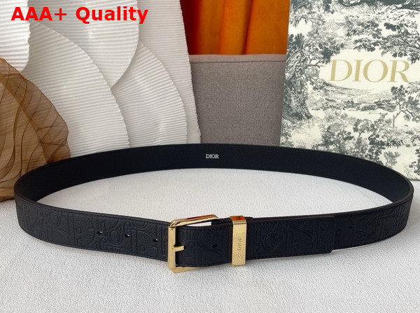 Dior Men Belt Black Dior Gravity Leather 35mm Replica