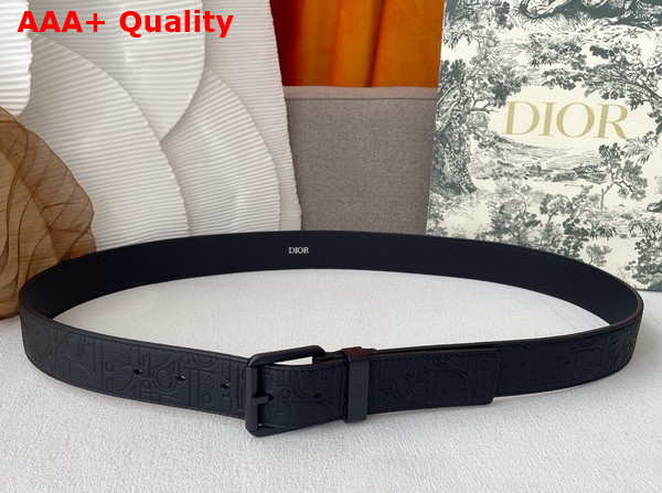 Dior Men Belt Black Dior Gravity Leather 35mm Replica