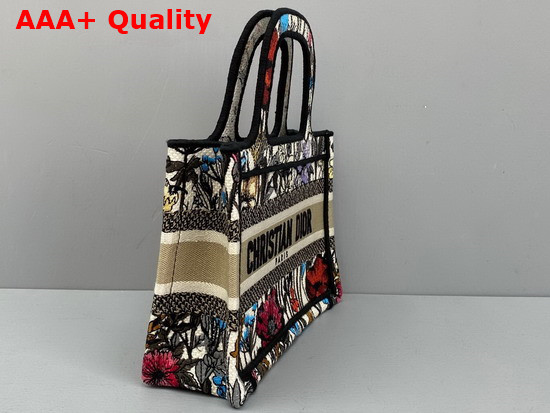 Dior Mini Dior Book Tote Multicolor Mille Fleurs Embroidery Replica