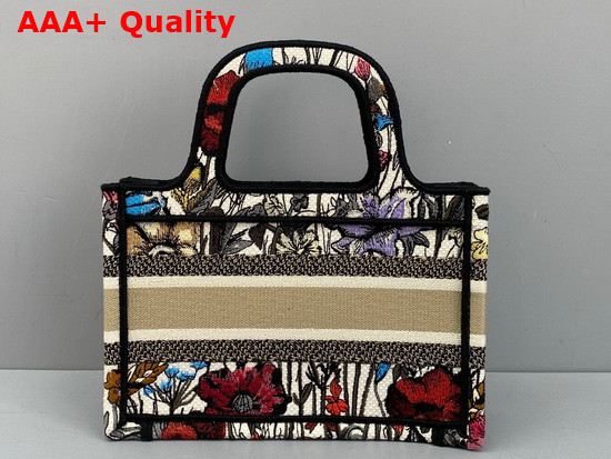 Dior Mini Dior Book Tote Multicolor Mille Fleurs Embroidery Replica