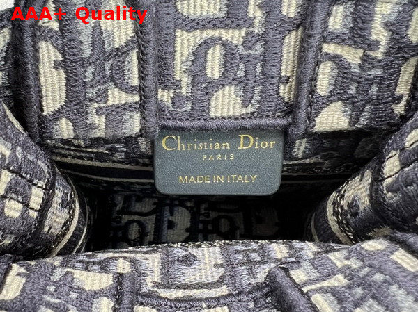 Dior Mini Dior Book Tote Phone Bag Blue Dior Oblique Embroidery Replica