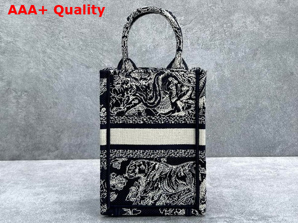 Dior Mini Dior Book Tote Phone Bag Blue Toile de Jouy Reverse Embroidery Replica