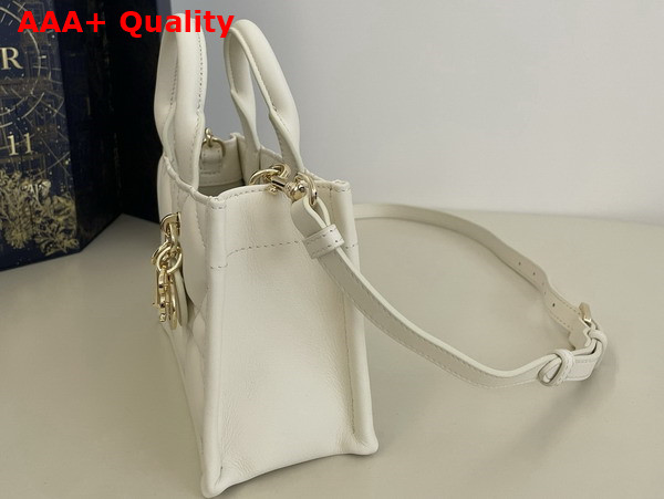 Dior Mini Dior Book Tote in Latte Macrocannage Calfskin Replica