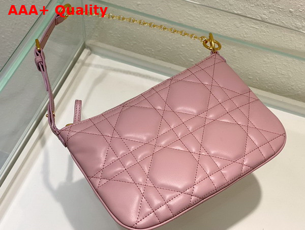 Dior Mini Dior Caro Tulip Bag Antique Pink Quilted Macrocannage Calfskin Replica