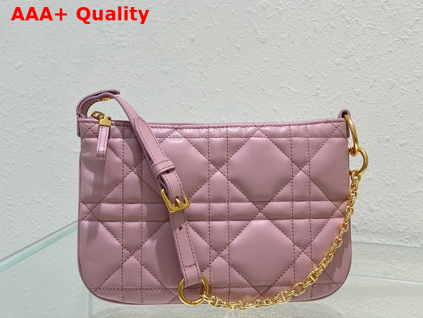 Dior Mini Dior Caro Tulip Bag Antique Pink Quilted Macrocannage Calfskin Replica