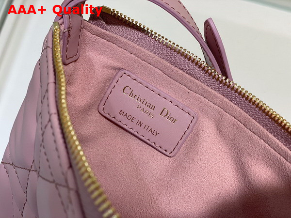 Dior Mini Dior Caro Tulip Bag Antique Pink Quilted Macrocannage Calfskin Replica