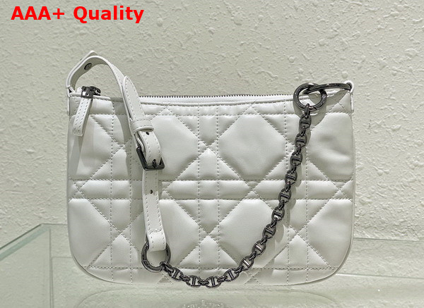 Dior Mini Dior Caro Tulip Bag Latte Quilted Macrocannage Calfskin Replica