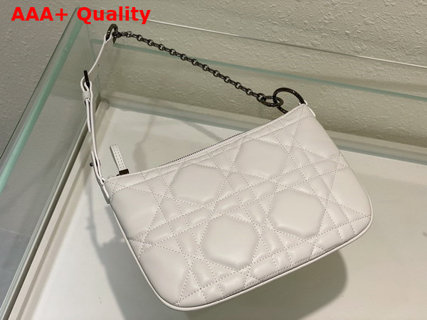 Dior Mini Dior Caro Tulip Bag Latte Quilted Macrocannage Calfskin Replica