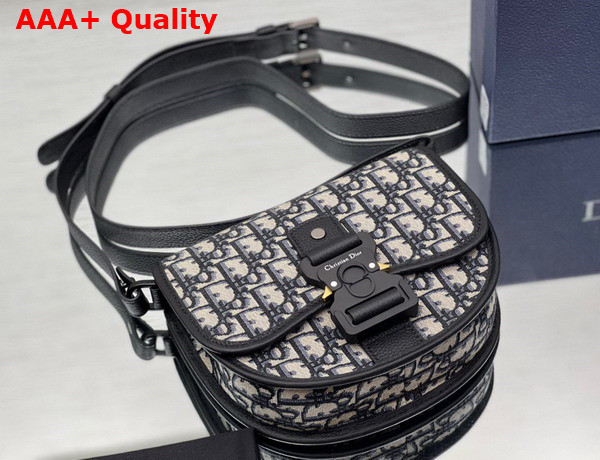 Dior Mini Gallop Bag with Strap Beige and Black Dior Oblique Jacquard and Black Grained Calfskin Replica